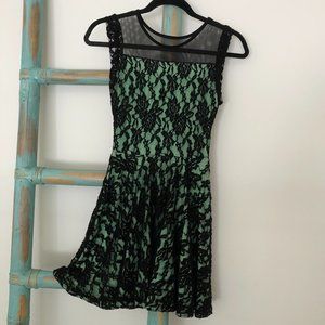 Cheryl Creations Lace and Mesh Skater Dress